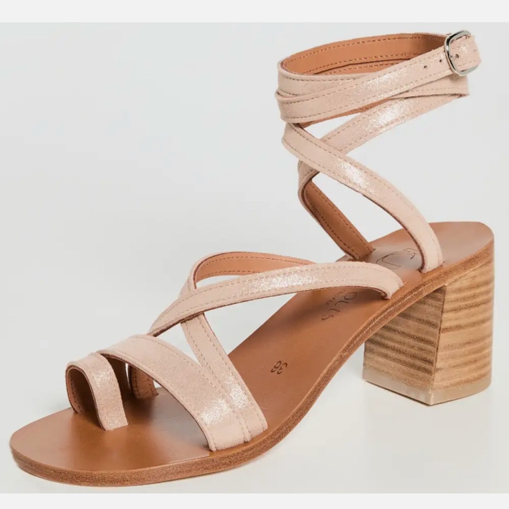 K. Jacques Saint Tropez Leather Heeled Sandals size 36